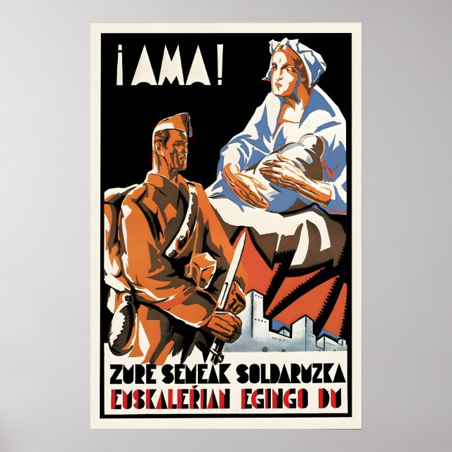 Spanish Civil War Poster Mother, your sons are (Framsidan)