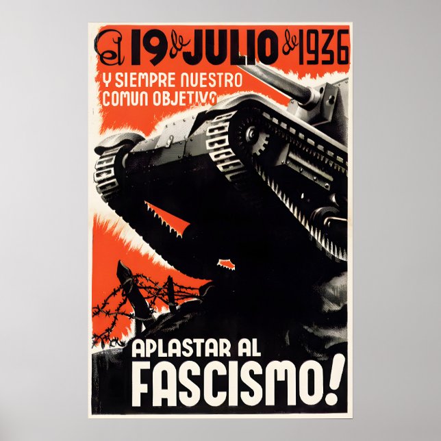 Spanish Civil War Poster Our common objective (Framsidan)