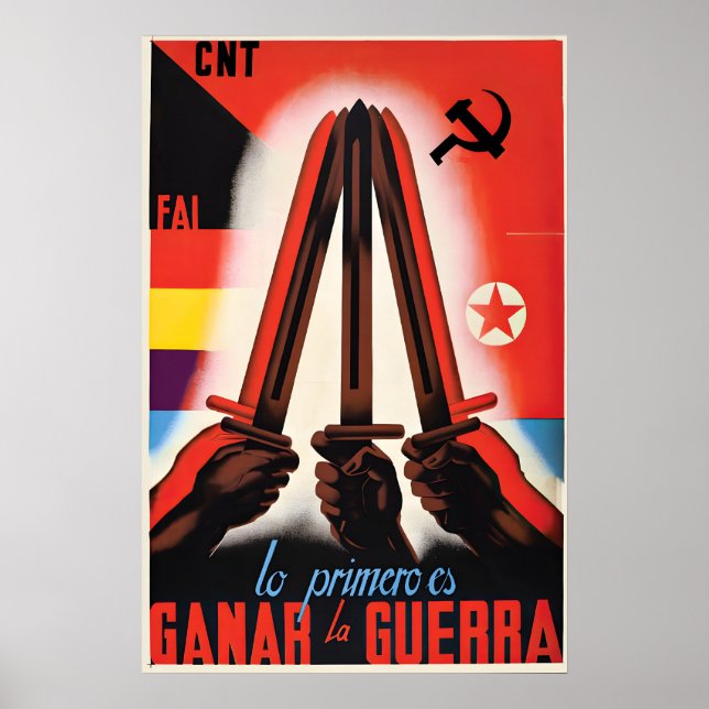 Spanish Civil War Poster The first thing is to win (Framsidan)