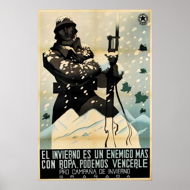 Spanish Civil War Poster Winter is Another Enemy (Framsidan)