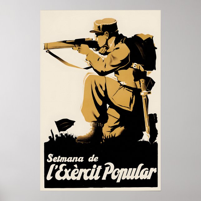 Spanish Civil War Propaganda Poster The army of (Framsidan)
