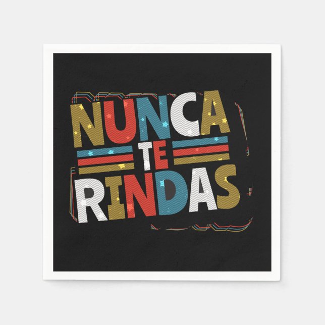 Spanish Don't Give Up Quote - Nunca Te Rindas Pappersservett (Framsidan)