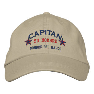 SPANISH El Capitan Nombre del barco y su nombre. Broderad Keps