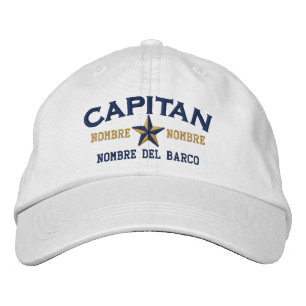 SPANISH El Capitan Nombre del barco y su nombre. Broderad Keps
