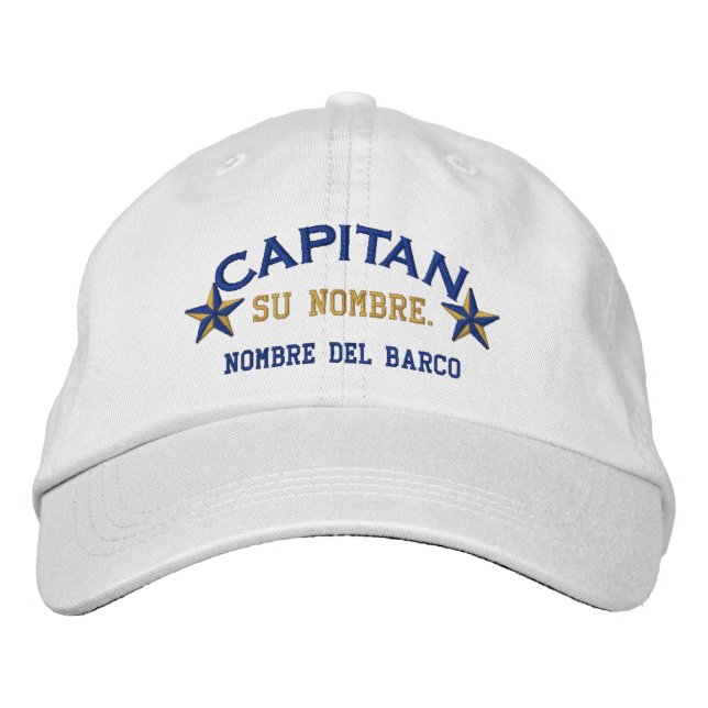 SPANISH El Capitan Nombre del barco y su nombre. Broderad Keps (Framsida)