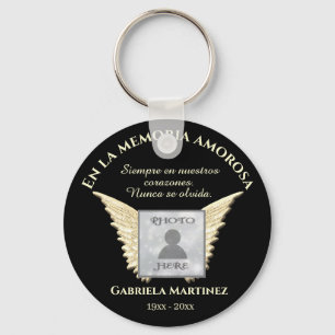 SPANISH En memoria amorosa foto memorial Nyckelring