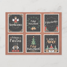 SPANISH FELIZ NAVIDAD CHRISTMAS-KORT HELG VYKORT