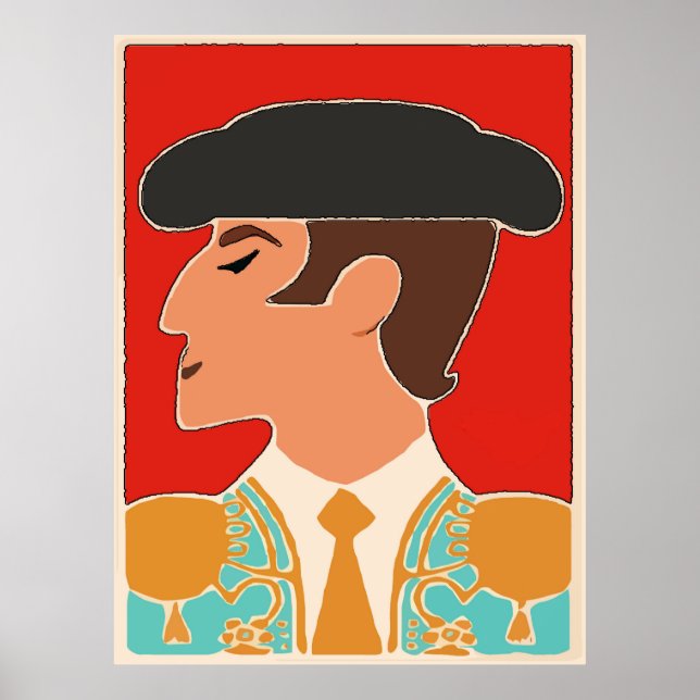 Spanish, Matador, Bull Fighter Poster (Framsidan)