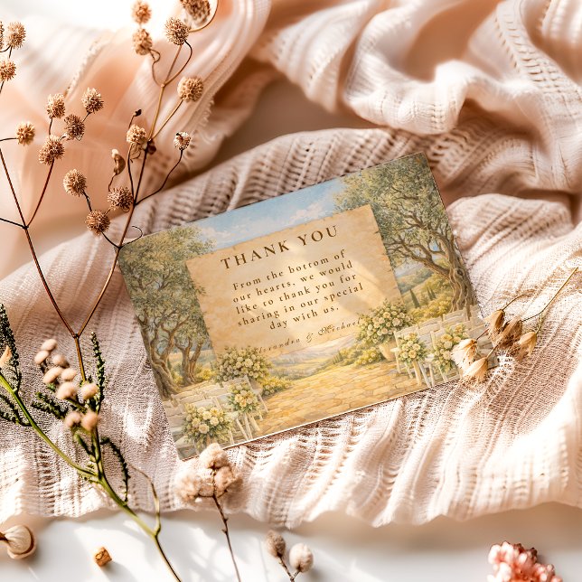Spanish Olive Grove Wedding Tack Kort (Skapare uppladdad)