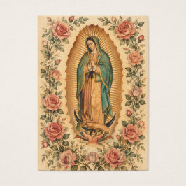 Spanish Our Lady of Guadalupe Funeral Memorial  Visitkort