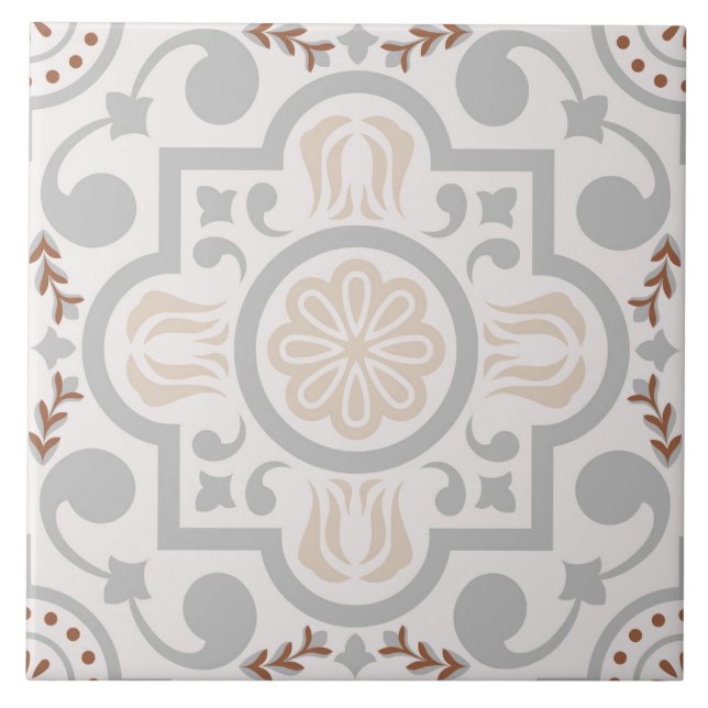 Spanish Portuguese Boho  Kakelplatta (Framsidan)