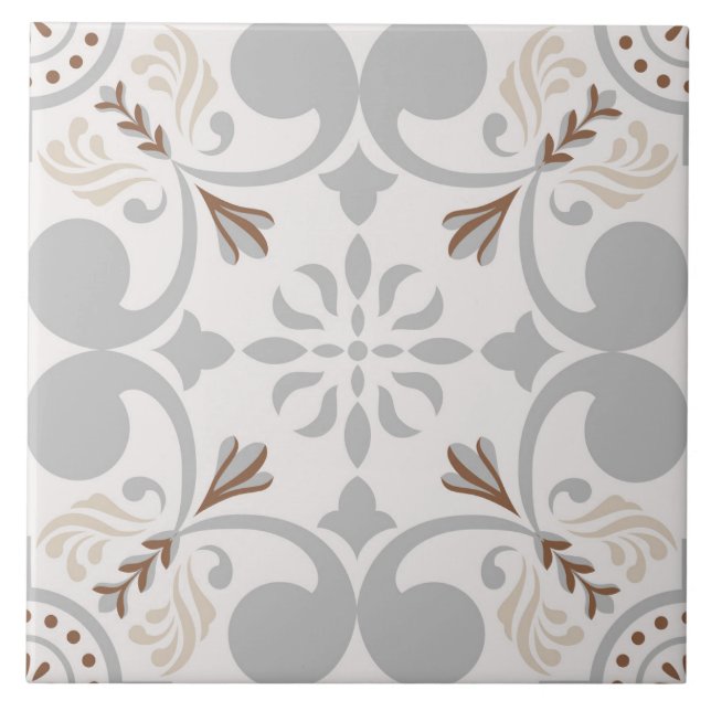 Spanish Portuguese Boho  Kakelplatta (Framsidan)