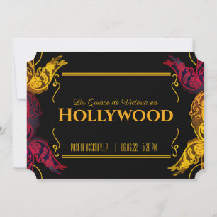 SPANISH quinceañera old HOLLYWOOD BIRTHDAY biljett Inbjudningar