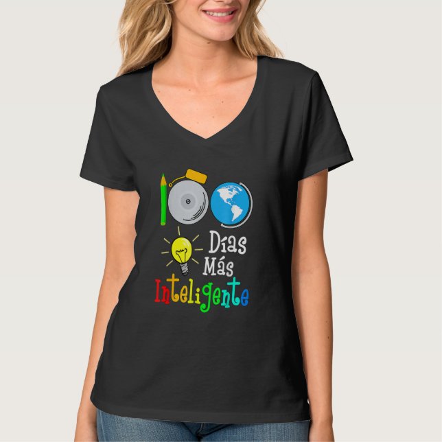 Spanish Teacher 100 Days Smarter 100th Day Of Scho T Shirt (Framsida)