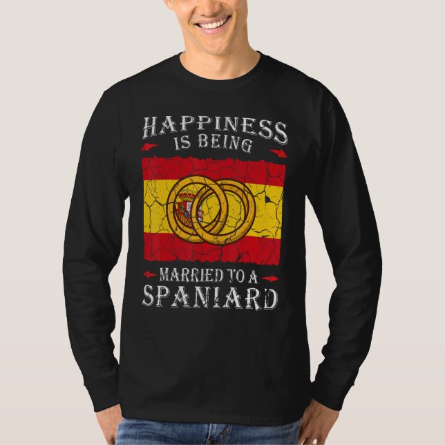 Spanish Wedding Kingdom of Spain Roots Spaniard Fl T Shirt (Framsida)