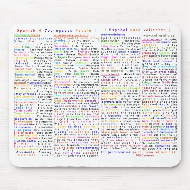 Spanjor 4 modiga folk musmatta (Framsidan)