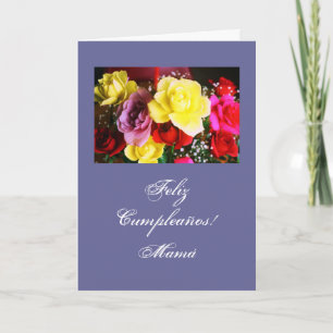 Spanjor: Cumpleanos-/Mamá/mamma födelsedag bl Kort