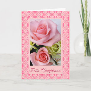 Spanjor: Cumpleanos y rosas Kort