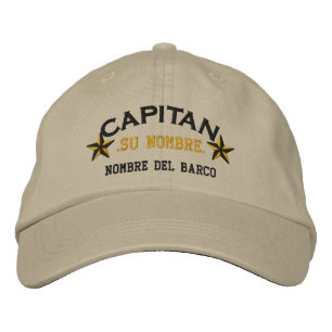 SPANJOR El Capitan Nombre del barco y su nombre. Broderad Keps