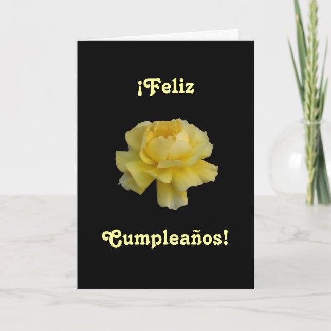 Spanjor: Feliz Cumpleaños- födelsedag Kort (Framsida)
