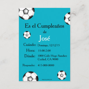 Spanjor: Fiesta de cumpleaños - Invitación Inbjudningar