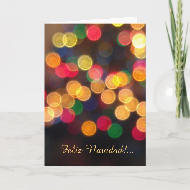 Spanjor: lucesnavideñas - julljus helgkort (Framsida)