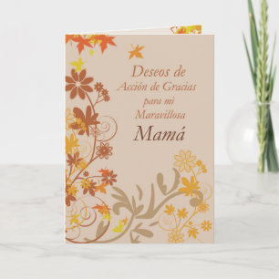 Spanjor, mamma, thanksgivingönskemål, löv och Flo Helgkort