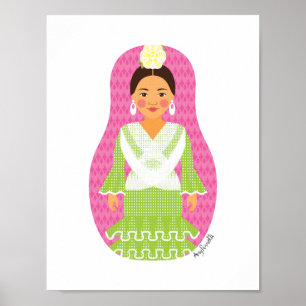 Spanjor Matryoshka Affisch