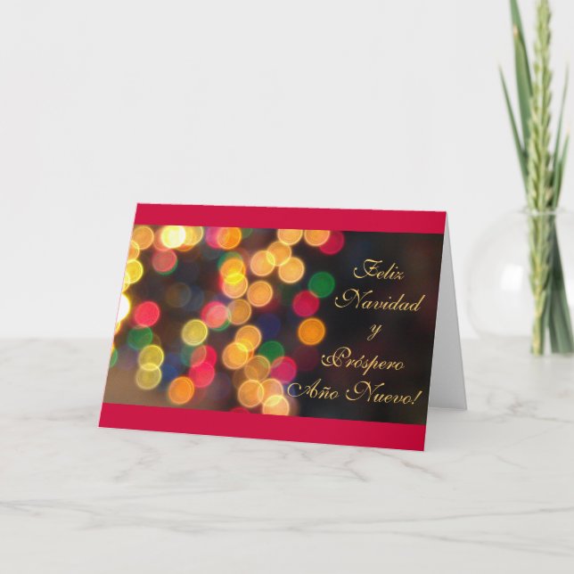 Spanjor: Navidad - Luces Helgkort (Framsida)