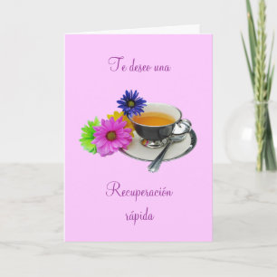 Spanjor: Recuperación- taza de té/får väl Kort