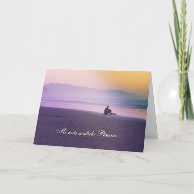 Spanjor: Sentido pésame/sympati Kort (Framsida)