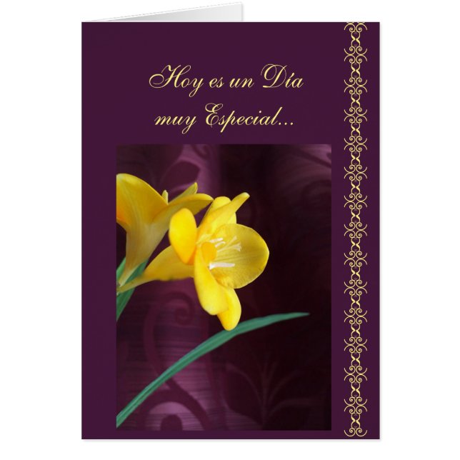 Spanjor: Speciell dag Hälsningskort (Framsidan)