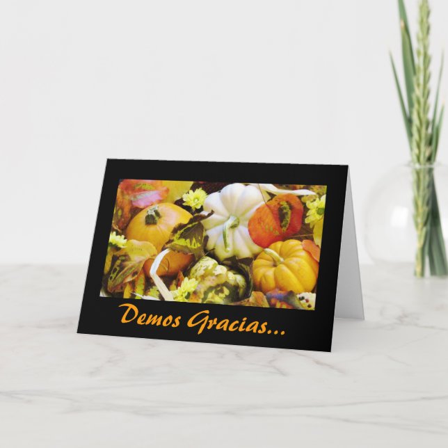Spanjor: Thanksgiving/Dar Gracias Helgkort (Framsida)