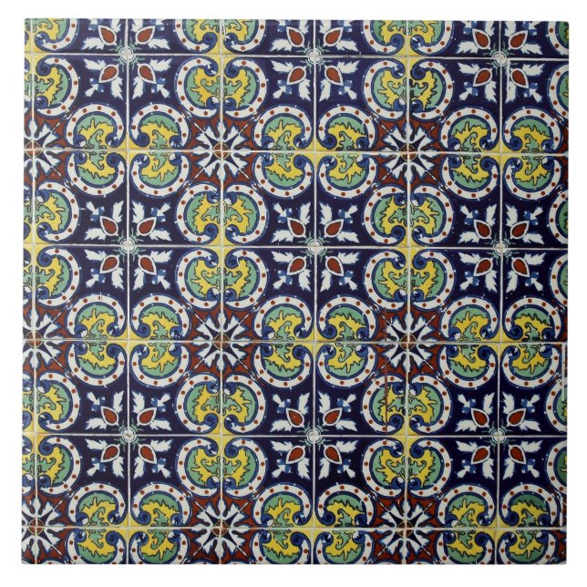 Spanjoren belägger med tegel i Mexico Kakelplatta (Framsidan)