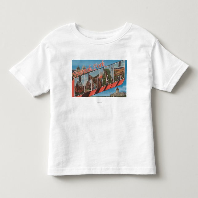 Spanjoren dela sig, Utah - stora brevplatser T Shirt (Framsida)