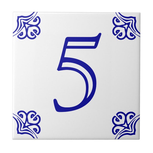 Spanjoren inhyser numrerar belägger med tegel kakelplatta (Framsidan)