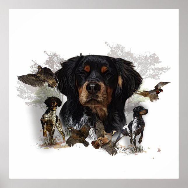 Spanjorerna i Bretagne, fågeljakt Poster (Framsidan)