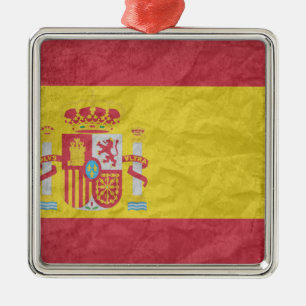 Spanjorflagga Julgransprydnad Metall