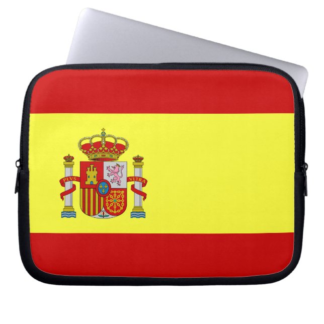 Spanjorflagga Laptop Sleeve (Framsidan)
