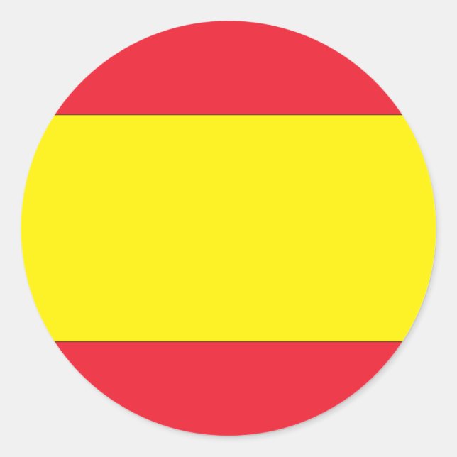 Spanjorflagga Runt Klistermärke (Framsida)