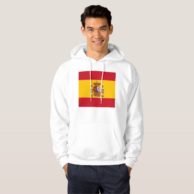 Spanjorflagga Sweatshirt Med Luva (Hel framsida)