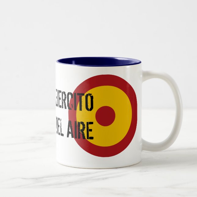 Spanjorflygvapen för EJERCITO DEL AIRE Två-Tonad Mugg (Höger)