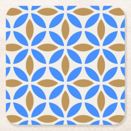 Spanjorstilblått och bruntpetals underlägg papper kvadrat