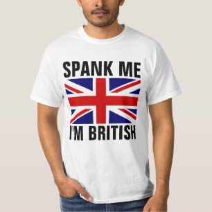 SPANK ME I'M BRITISH Roliga T-shirts
