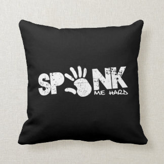 spank mig hårt - bedrövad vit kudde