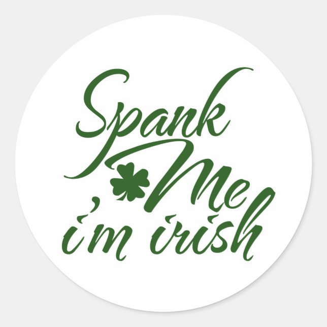Spank mig, Im Irish Runt Klistermärke (Framsida)