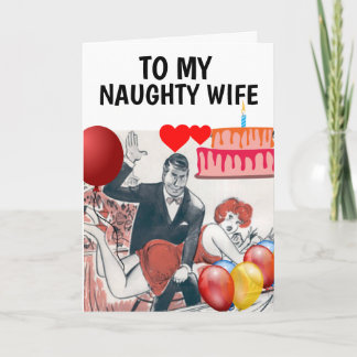 SPANKING BIRTHDAY CARD FOR NAUGHTY WIFE KINKY ROLI KORT