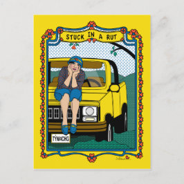 Spänn i ett Rut_B_-vykort Vykort