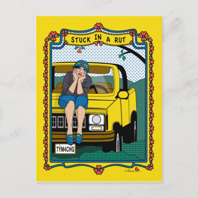 Spänn i ett Rut_B_-vykort Vykort (Framsida)