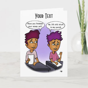 Spänn i pennanteckningskort tack kort